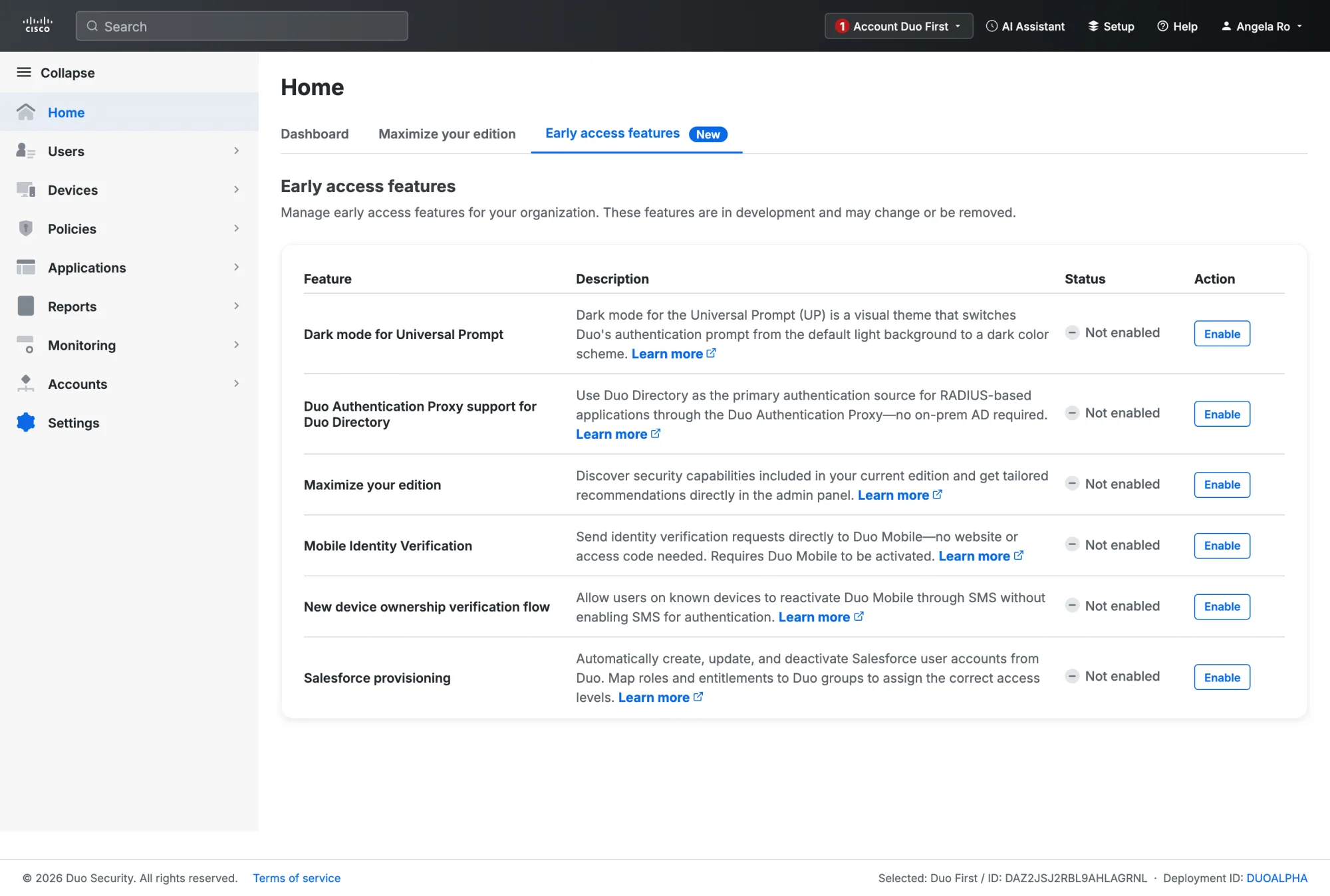 V1 — the build handed to engineering, entering customer beta